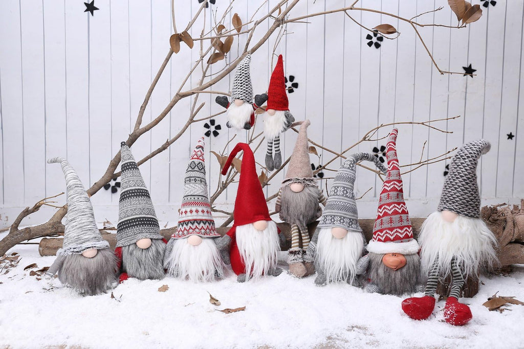 17 Inches Handmade Christmas Gnome Decoration Swedish Figurines - 16 Inches (Grey 2)