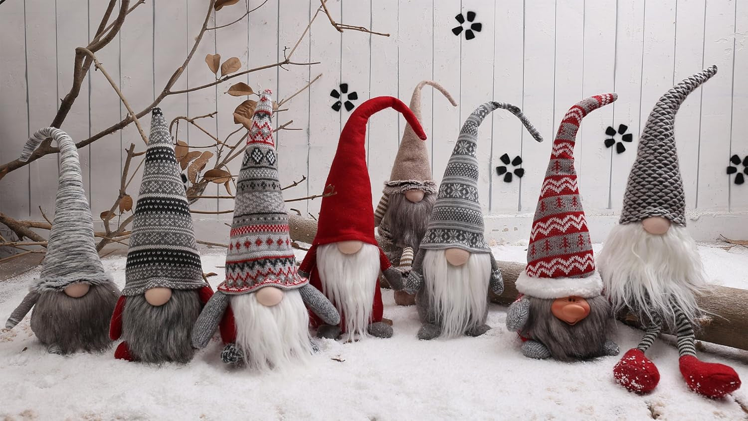 17 Inches Handmade Christmas Gnome Decoration Swedish Figurines - 16 Inches (Grey 2)